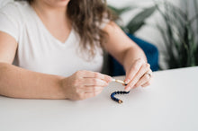 Load image into Gallery viewer, Blue Lapis Gemstone Bracelet
