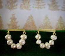 Load image into Gallery viewer, 14 kt Gold Plated Freshwater Pearl Drop Tassel Earrings
